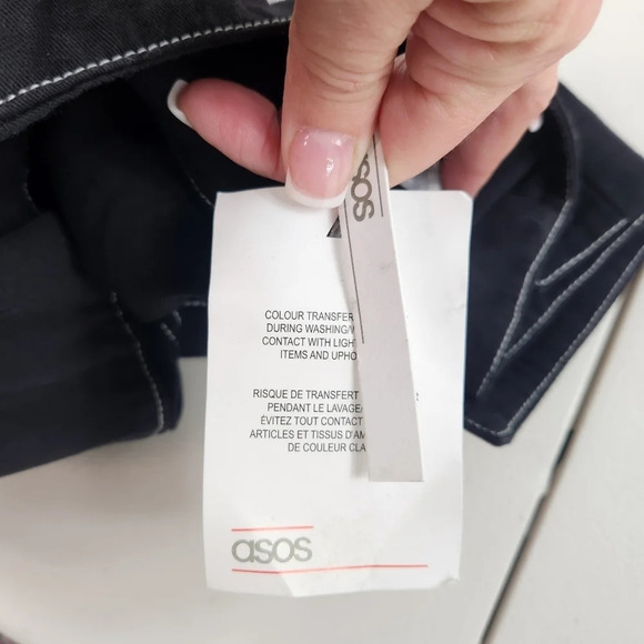 ASOS Black Lace Up Goth Steampunk Mini Skirt Side Zip  Size US 6 NEW - Picture 5 of 12